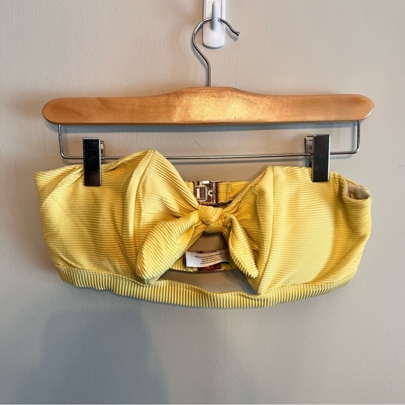Kopper and Zink RiRi Canary Yellow Bandeau Bikini Top Size Large - Picture 2 of 8